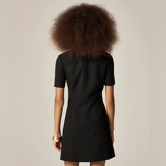 J. Crew Parc Dress Four Season Stretch Fabric in Black Size 6 NWT Mini - Picture 3 of 11